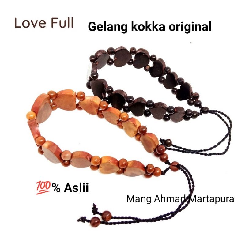 Gelang kokka Motif Love kaukah Asli Original Kalimantan