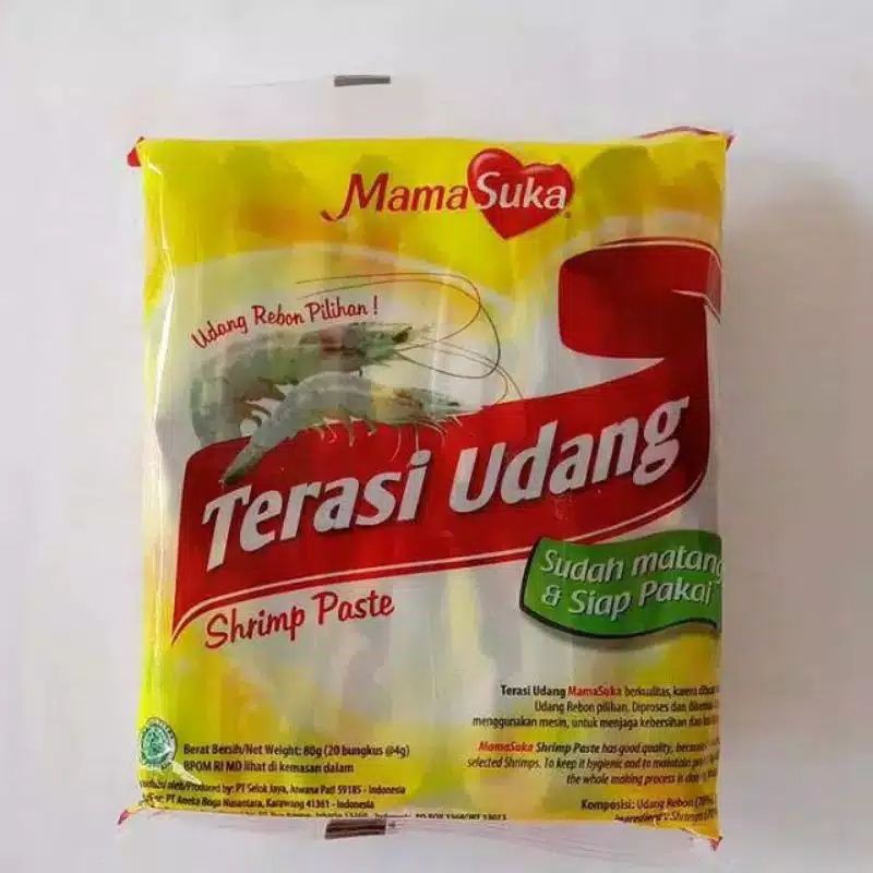 

Terasi udang mama suka 1 pack ( isi 20 bks)