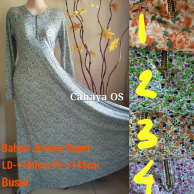 Baju Gamis Jersey Super Grosir Murah Bahan Tebal