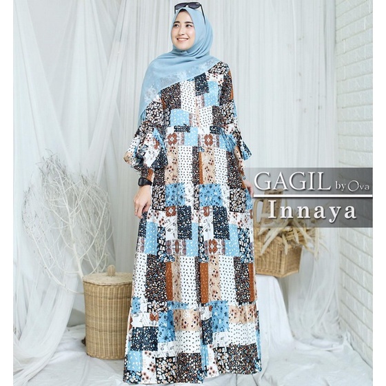 INNAYA by GAGIL FASHION (Gamis simple, gamis kasual, gamis cantik, dress muslimah, dress panjang)