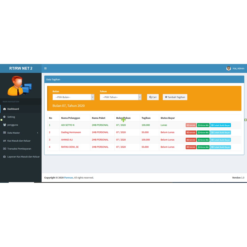 APLIKASI TAGIHAN RT RW BERBASIS WEB Shopee