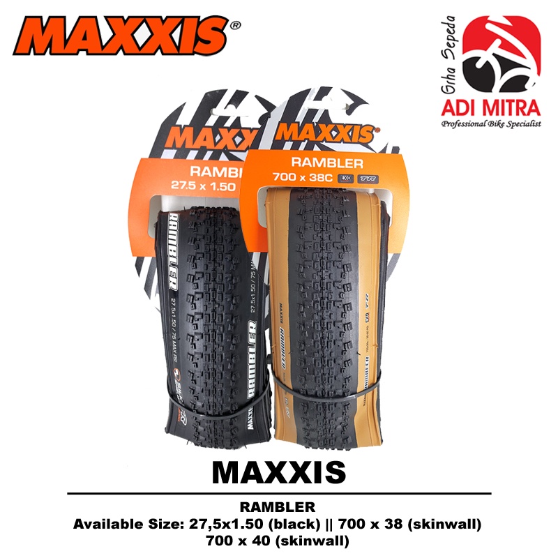 Maxxis Rambler Kevlar 27,5 / 700C Tire | Ban Luar Sepeda Gravel / Hybrid