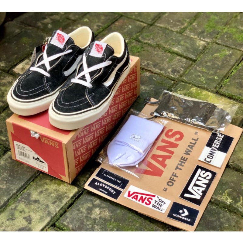 SEPATU SNEAKERS PRIA VANS SK8 LOW CLASIC B/W MIRROR 1:1 HIGH PREMIUM QUALITY