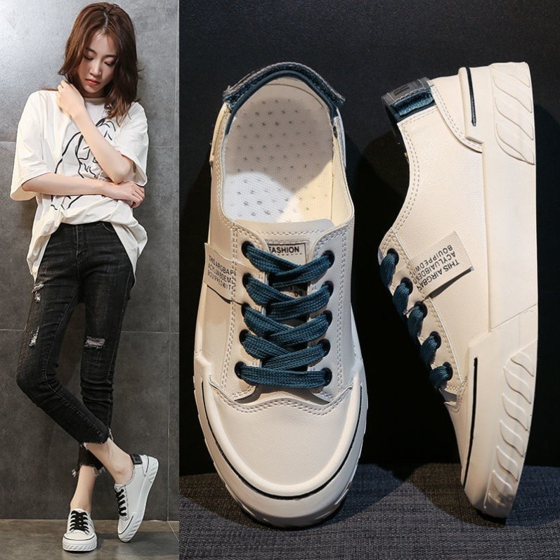 NS7048 SEPATU  SNEAKERS TALI FASHION WANITA IMPORT 