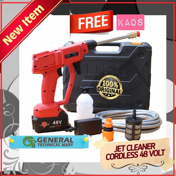 JET CLEANER CORDLESS 48 VOLT MESIN STEAM CUCI MOBIL AC BATRE