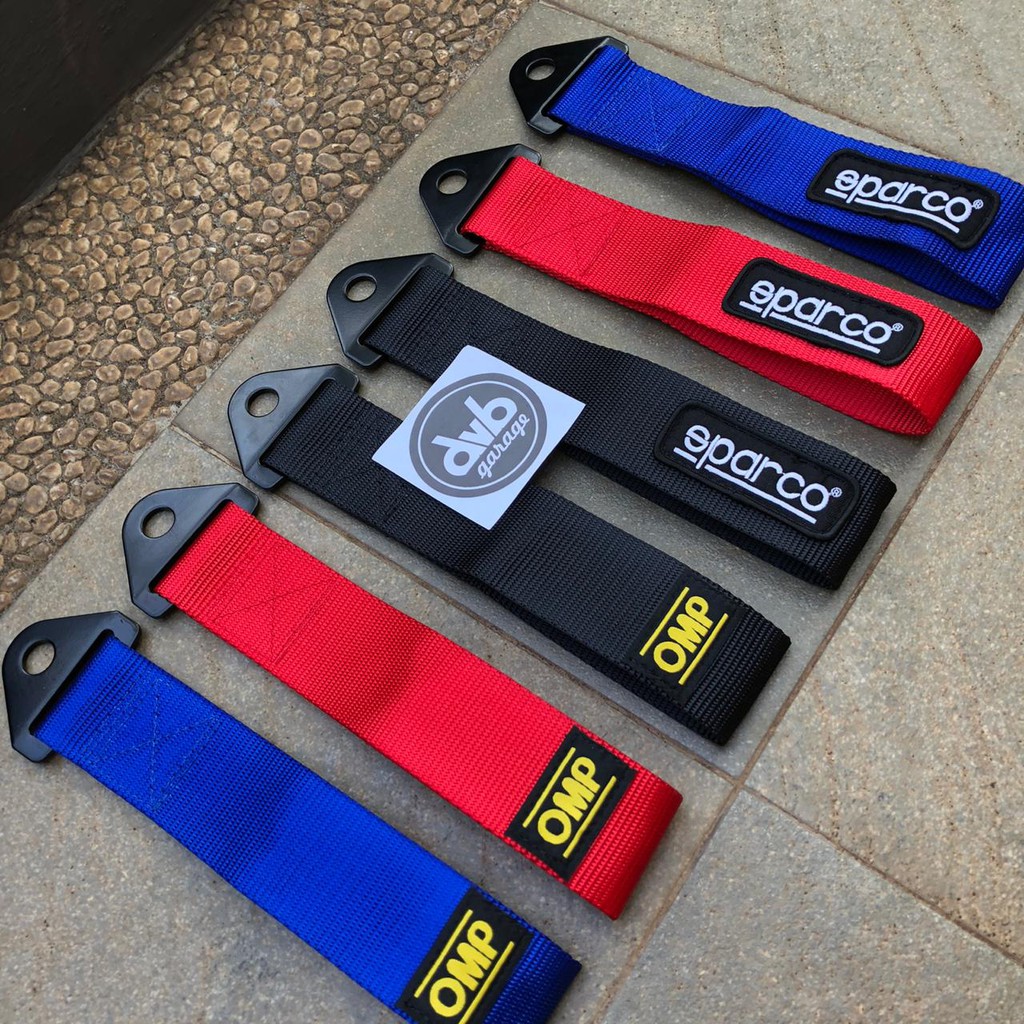 VARIASI TOWING STRAP DEPAN UNIVERSAL IMPORT - TALI KAIN TOW DEREK MOBIL JDM RACING Ready Stock