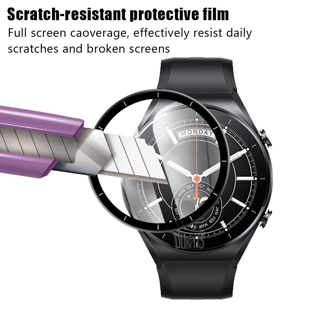 Film Pelindung Layar Full Curved HD Anti Gores Untuk Xiaomi Watch S1