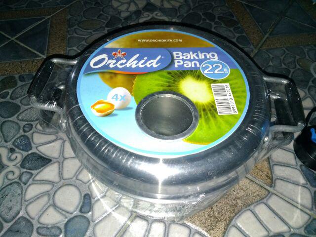 [promo Gratis] Panci/oven Pemanggang Cake/bolu Baking Pan Orchid 22 Cm / 4 Telur