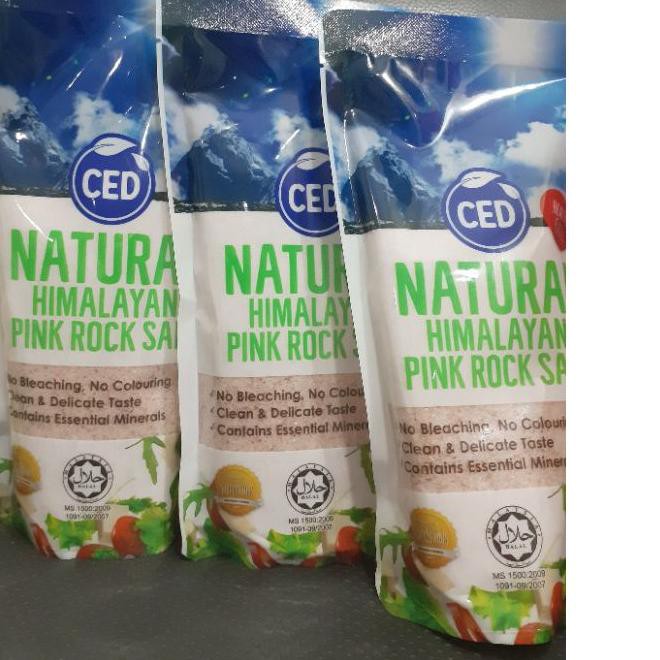 

3NY♝ himalayan pink salt pouch. 500 gram garam himalaya premiun pouch FRESHH