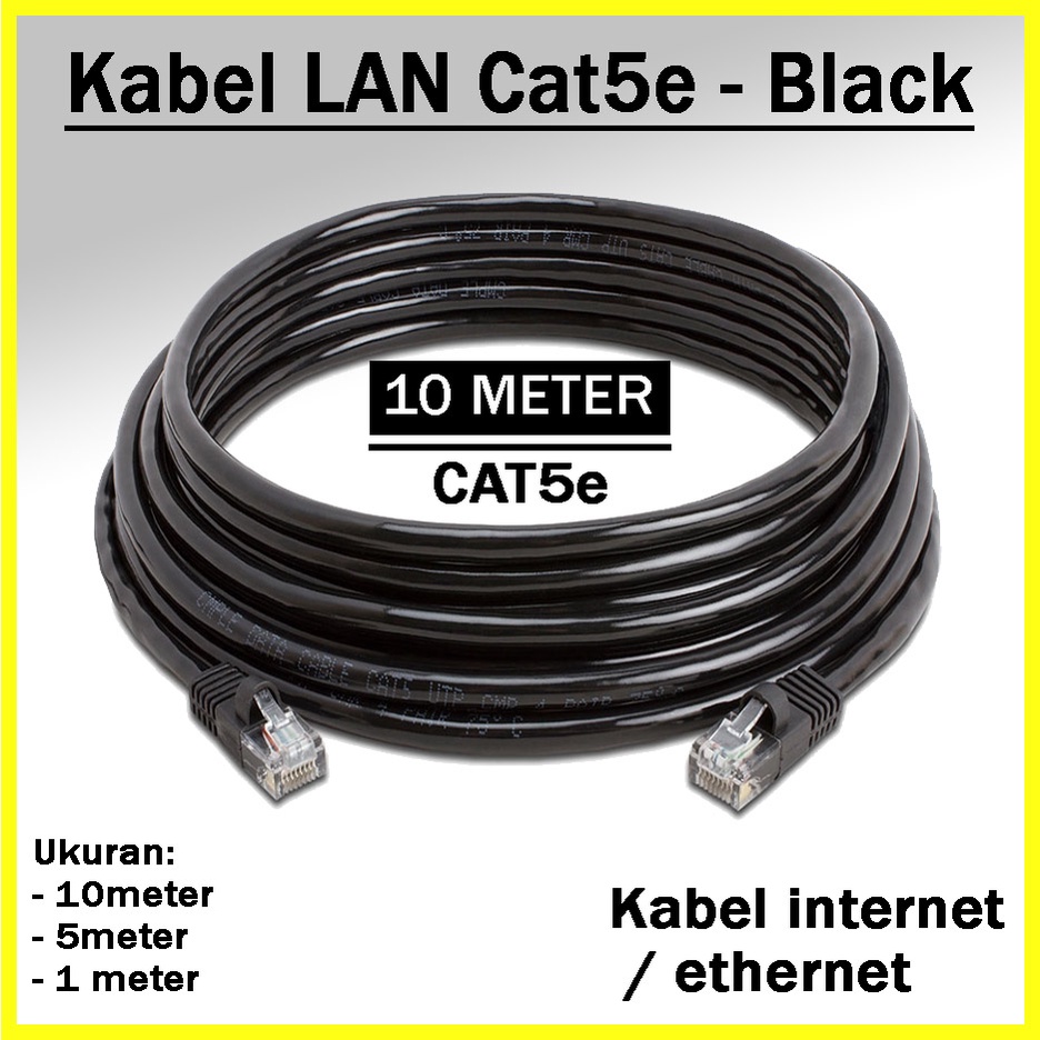 Kabel 10M LAN Ethernet Cable UTP CAT5e RJ45 1.5M 5M Internet komputer pc cctv laptop Premium pintu cat5