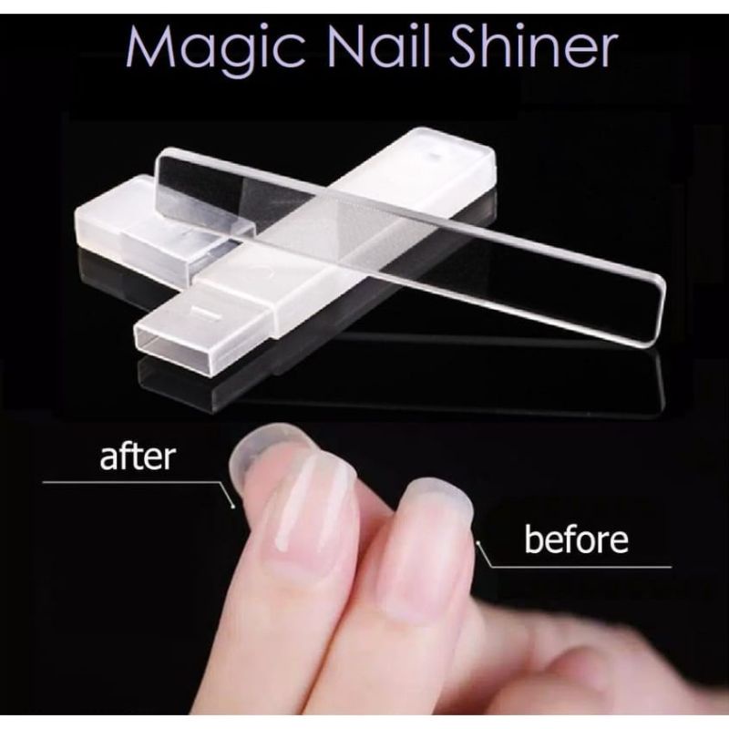 Pengkilap Kikir Kuku Kaca Nano Glass Nail File Manicure Nail Art Glowing amplas kuku kilap 7 step asahan kuku 7in1 pedicure kikir kuku kilap pembersih kuku putih kikap