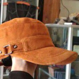 TOPI PRIA KULIT ASLI MODEL COMANDO/BARET