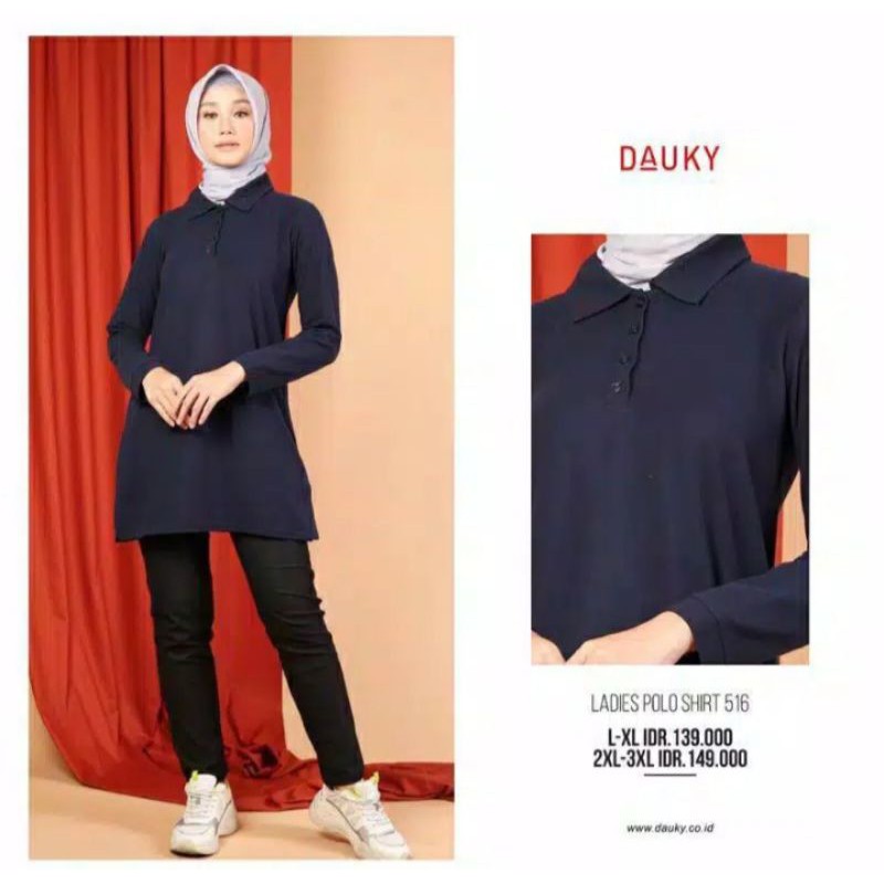 Ladies polo shirt dauky baju olahraga dauky kaos sporty - polo shirt