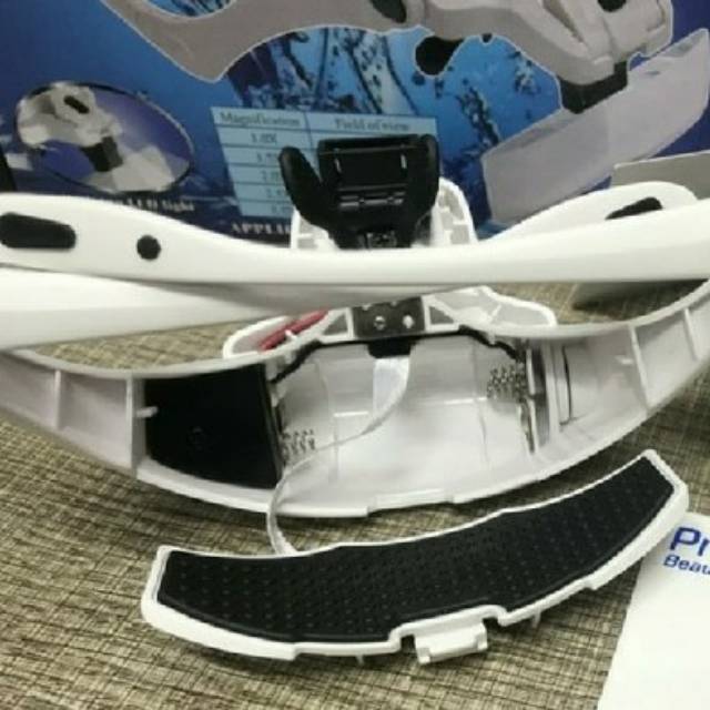 kacamata pembesar led 5 lensa head loop eyelash extension sulam alis eyebrow shading microblading reparasi