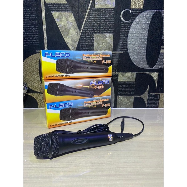 Ready Stok Microphone dinamic Fleco f-319 universal jack besar suara mantap mic fleco