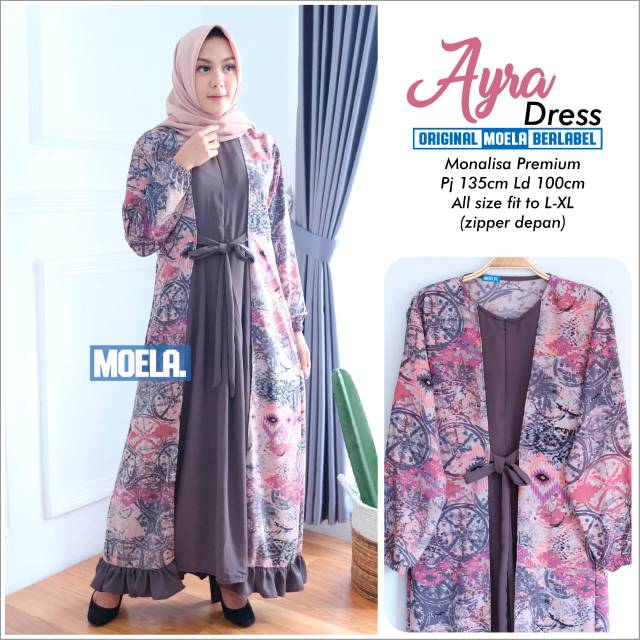 Ayra dress / gamis murah / gamis moela