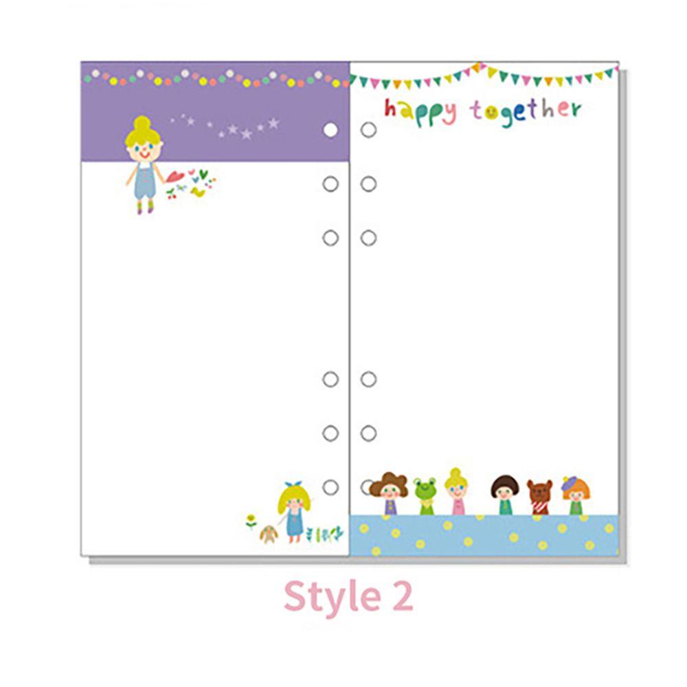 Lanfy Paper Refill Kawaii Stationery 40lembar Bulanan Daily Planner A5 A6 Binder Halaman Dalam