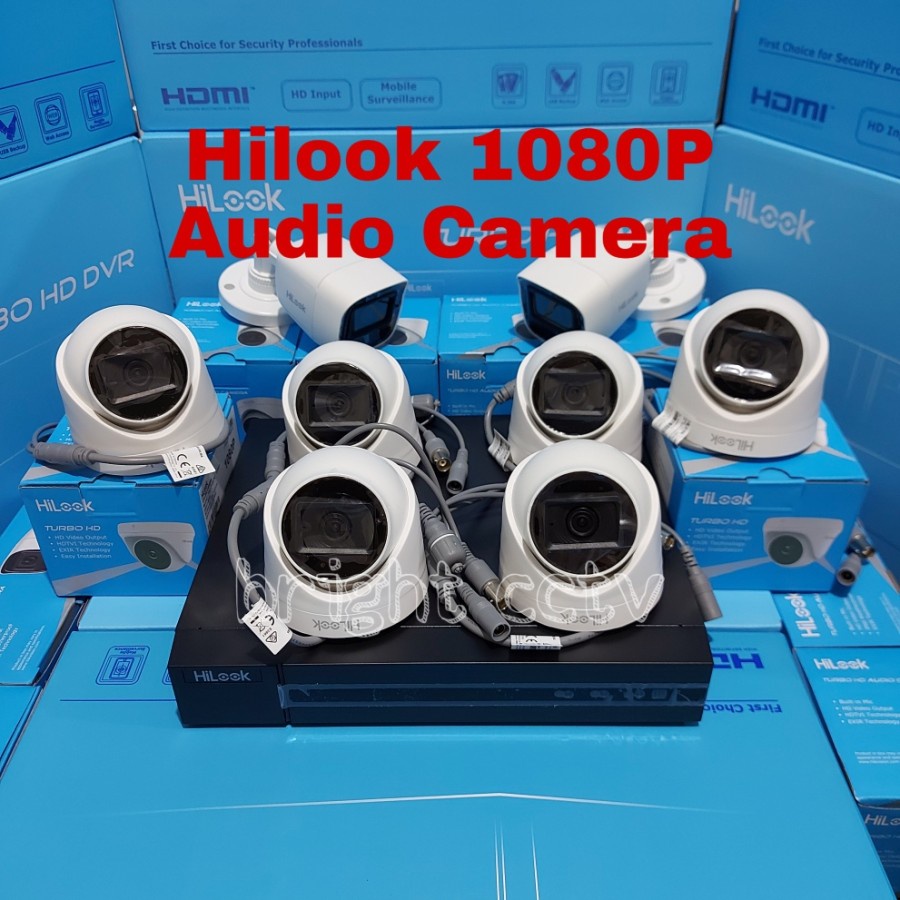 PAKET CCTV HILOOK 2MP AUDIO 8 KAMERA HDD 2TB SIAP PASANG