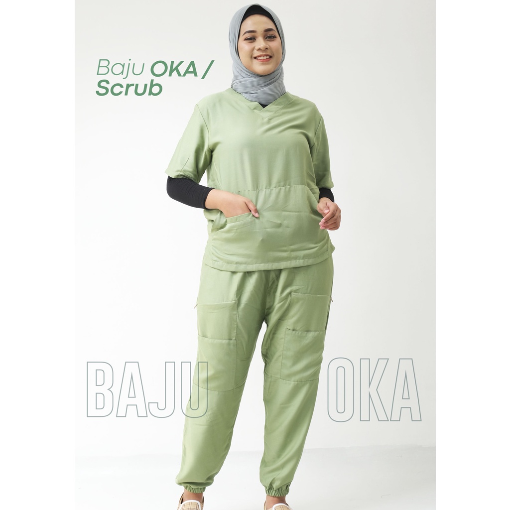 Baju Jaga Dokter / Baju OKA Joger / Baju OK Lengan Pendek