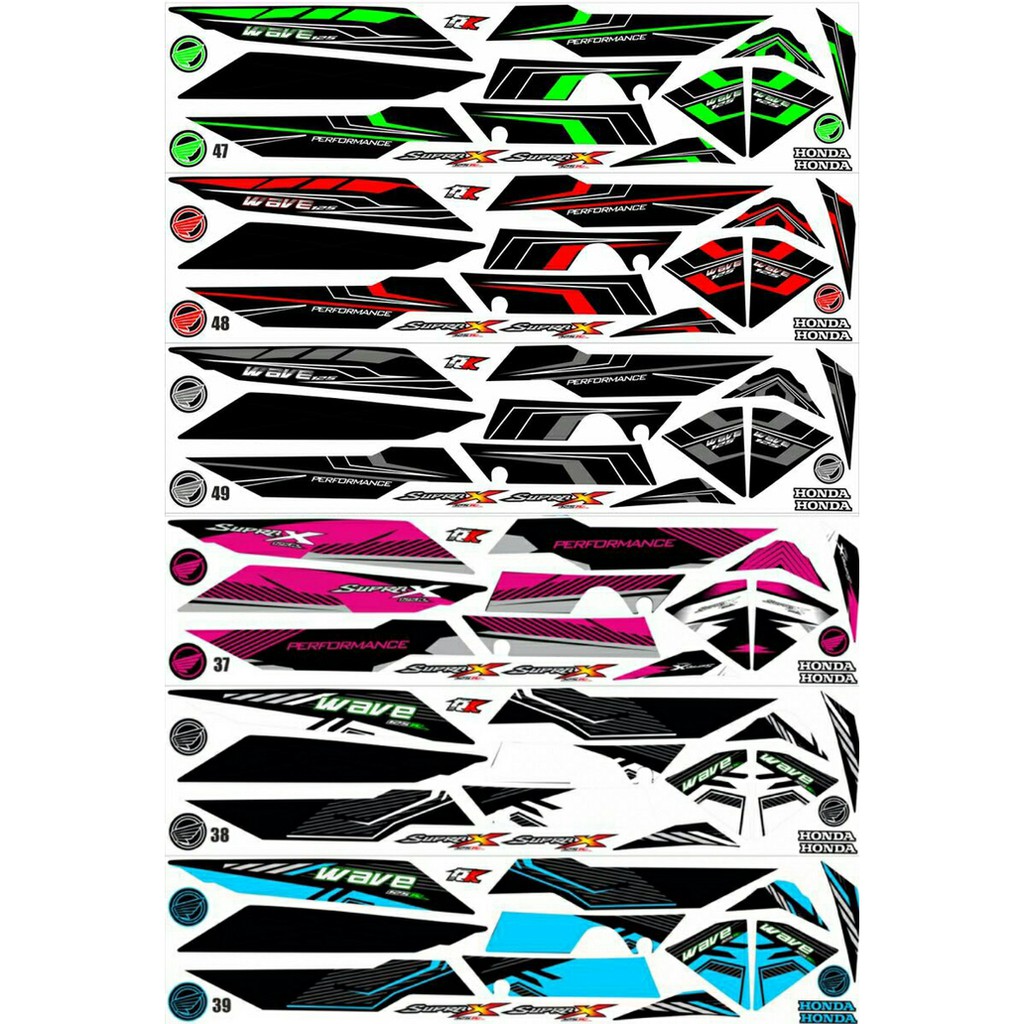 Sticker / Striping Variasi Thailand Thailook Supra X 125 (WAVE R 125) f142