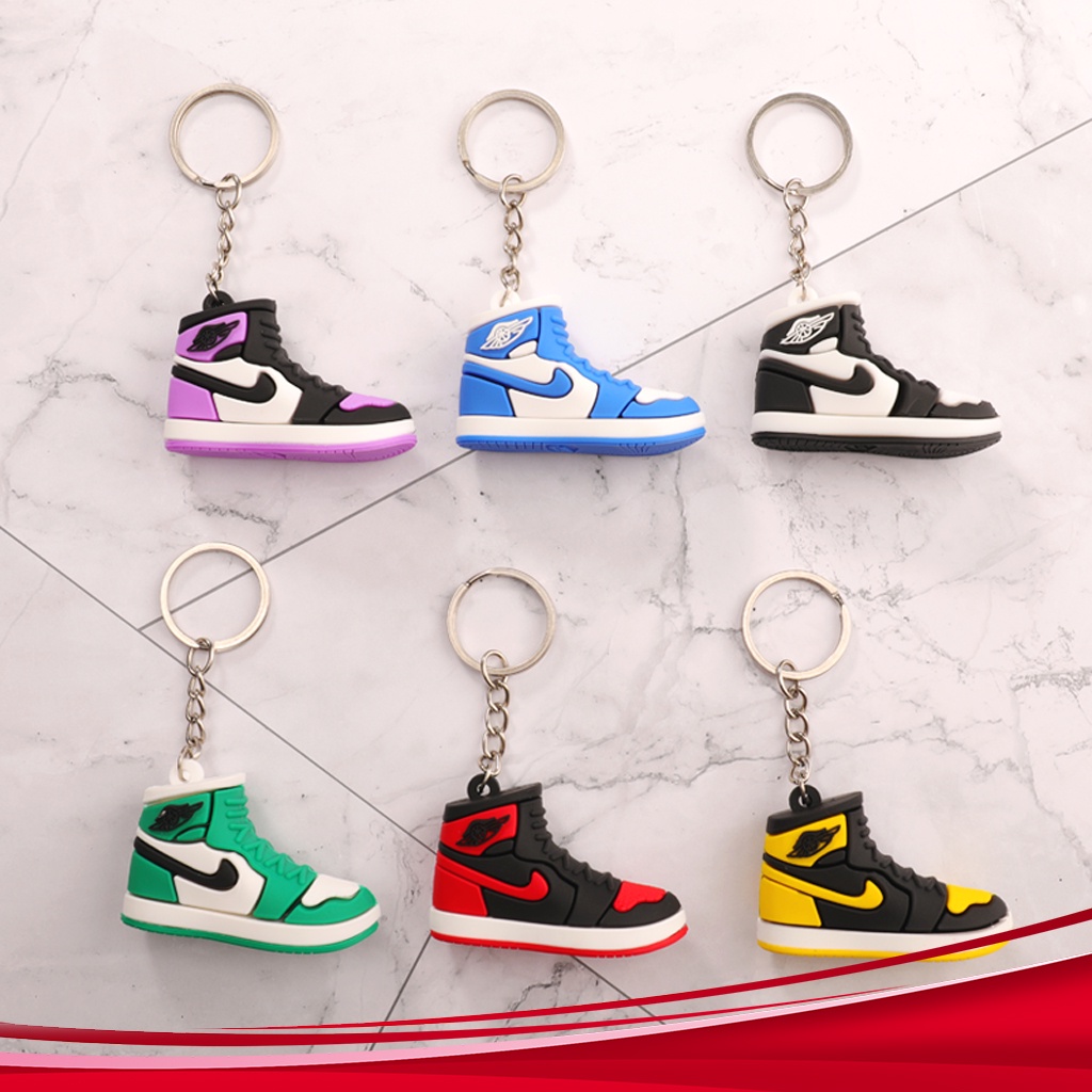 [B004] Nike Jordan Gantungan  Kunci Sepatu Sneaker 3D Karet Keychain Rubber Souvenir Unik