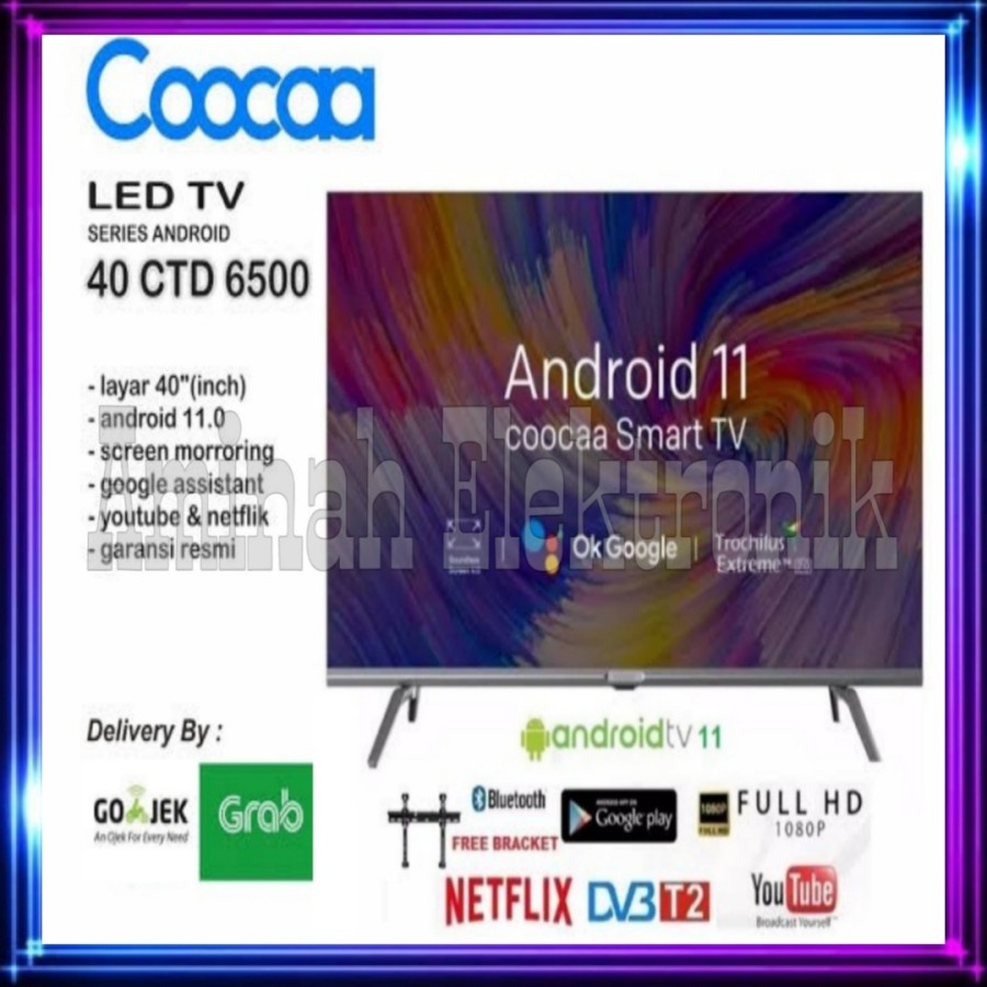 SMART Android TV COOCAA 40CTD6500 40 " 40 CTD 6500 GARANSI RESMI