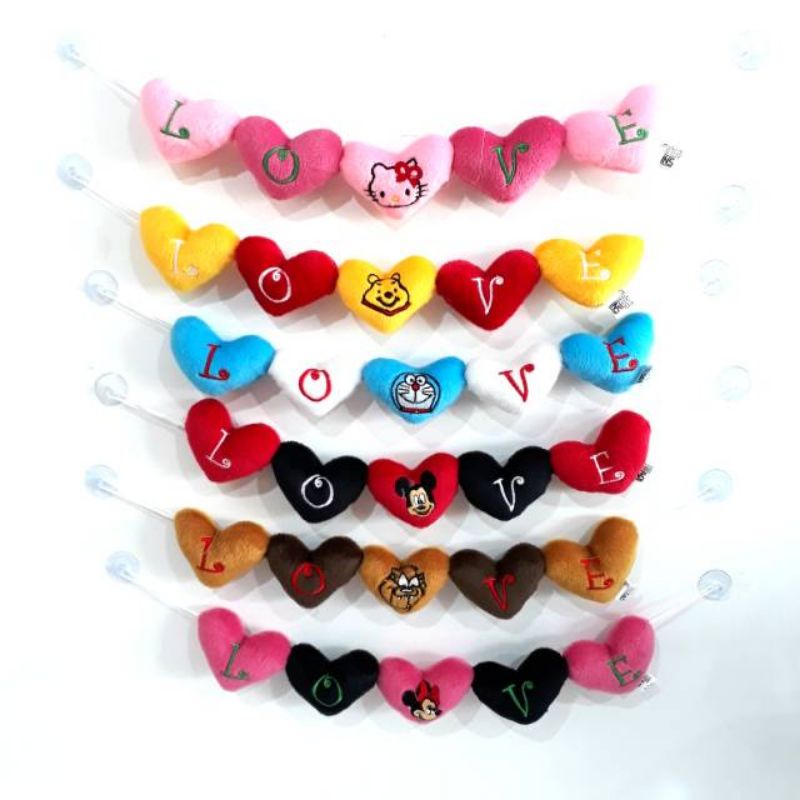 Boneka renyceng tempelan kaca mobil