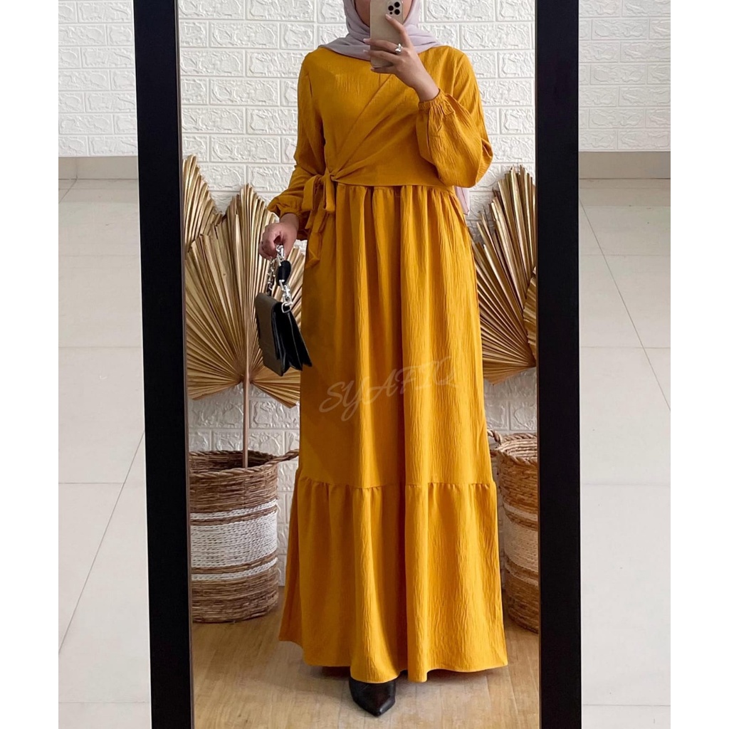 Arwinda Dress Wanita Terbaru Bahan Crinkle Airflow