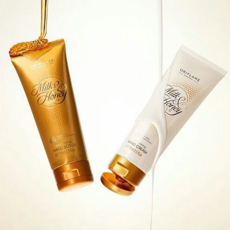 Milk &amp; Honey Gold moisturising Hand Cream//Milk &amp; Honey Gold Smoothing Sugar Scrub Small Pack 75gr