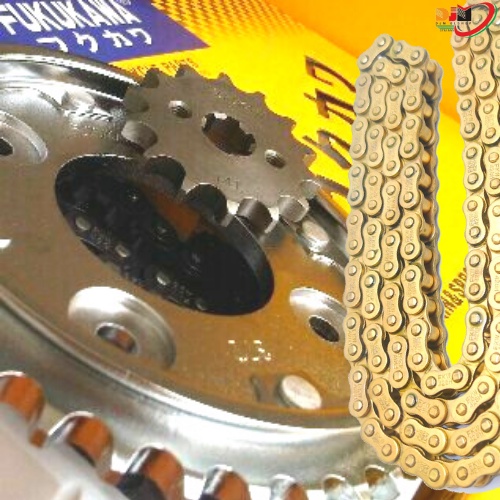 Gear Set Paket Rantai Emas Gold Jupiter Mx Satria Fu Supra X125 Blade Revo Smash Shogun125 Japan Oem