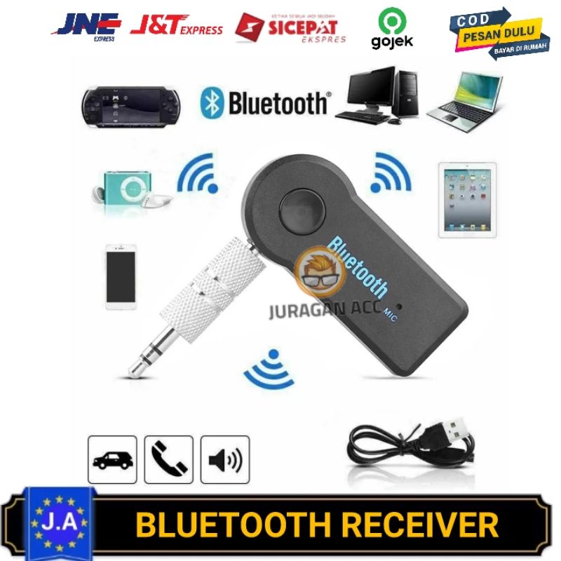PROMO - USB Bluetooth Audio Receiver Stereo Sambungan Blutut Jack 3.5 Original