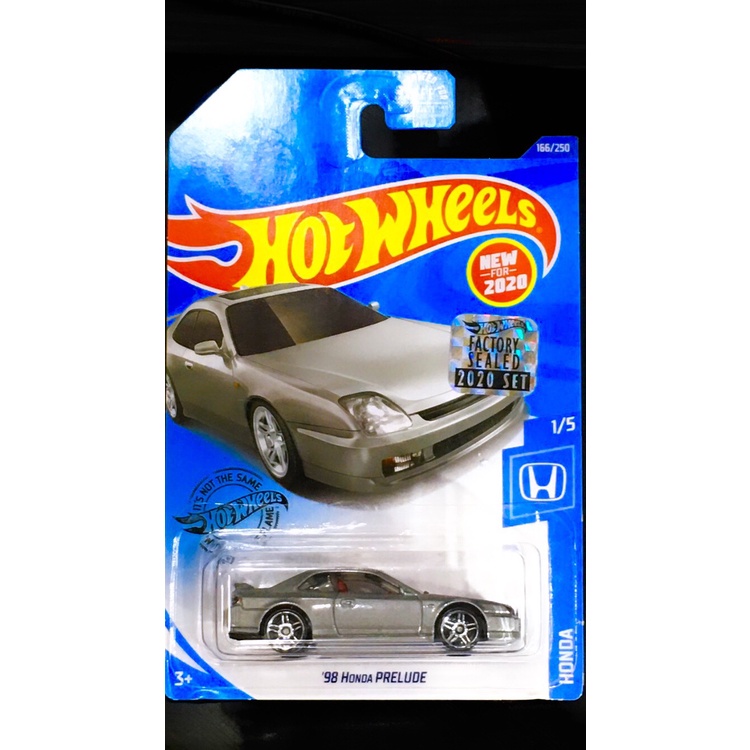 RARE Hotwheels Honda Prelude '98 US CARD FACTORY SEALED 2020 Grey 1/64 bisa COD