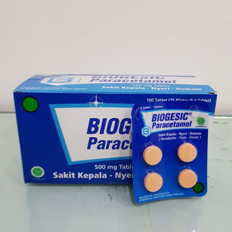 Biogesic Paracetamol - Obat Demam, Pereda Nyeri Sakit Kepala dan Gigi