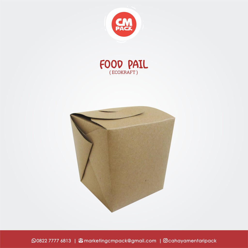 

Food Pail Eco Kraft (Rice Box) (Isi 25 Pcs)