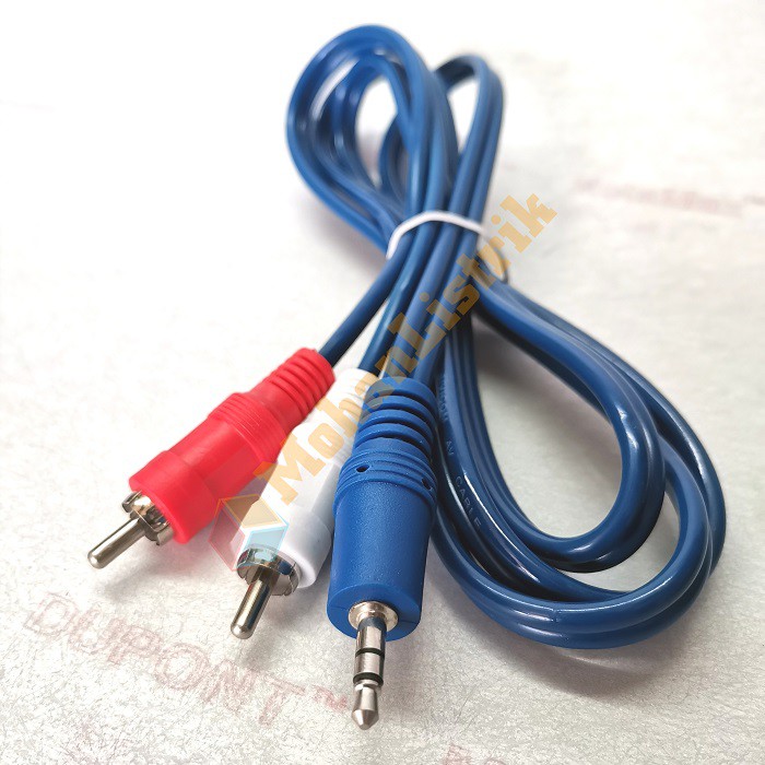 Kabel Aux Audio 3.5mm Ke 2 RCA Audio 1.5 Meter Sivicom