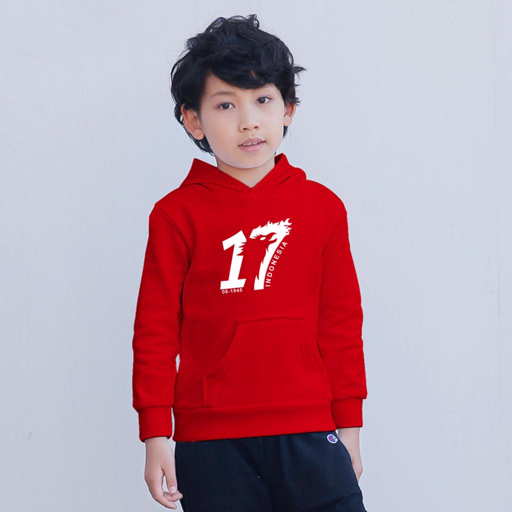 ALIPIO FASHION - BAJU SWEATER / HOODIE ANAK 17 AGUSTRUS / merdeka / indonesia / upacara / seragam / HUT RI / dirgahayu / merah putih