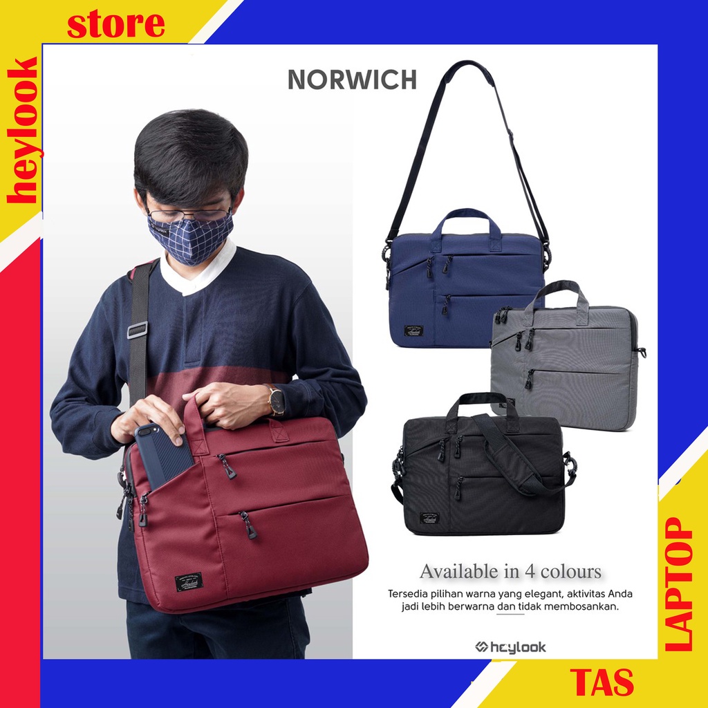 TAS LAPTOP 14 15 15.6 INCH PRIA WANITA WATERPROOF MACBOOK TAS LAPTOP JINJING PREMIUM