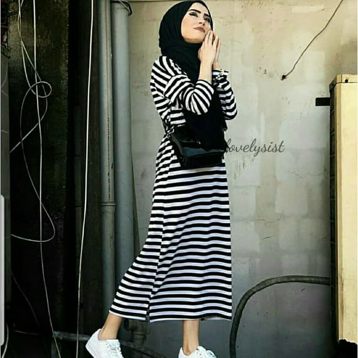 gamis  2in1 [Hijab 0106] SDE Baju Gamis Wanita Terbaru