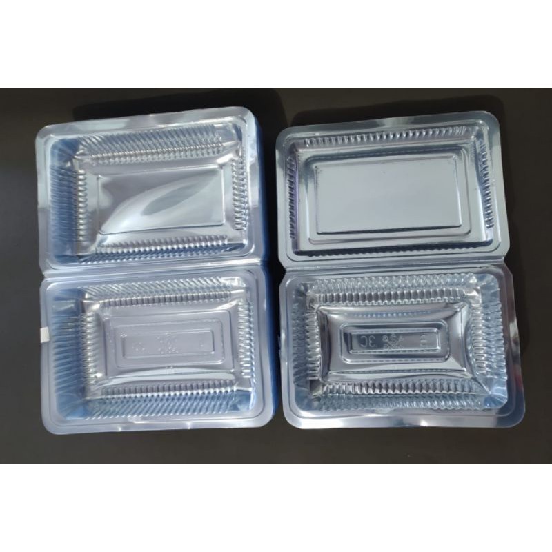 mika plastik 3B @100pcs / kotak kue mika / kotak kue / box nasi / wadah nasi jajanan gorengan