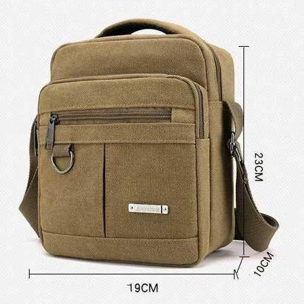 PUANTI Tas Selempang Import Pria &amp; Wanita bahan kanvas santai casual Shoulder Bag Canvas tas jalan jalan cewek &amp; cowok model korea Canvas Shoulder Bag Men's New Korean Style Canvas Messenger Bag Outdoor Leisure Travel Portable Single-Shoulder Bag