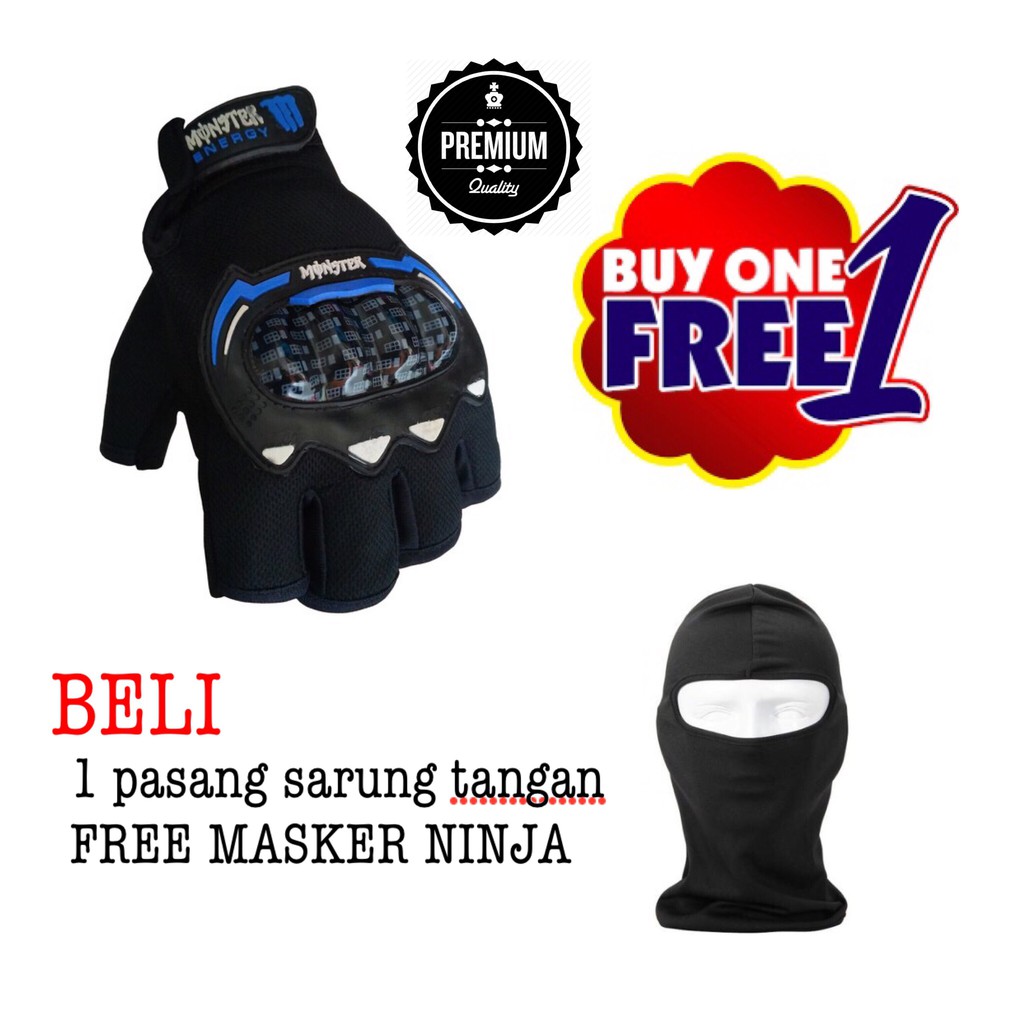 SARUNG TANGAN RICING HALF FINGER / SARUNG TANGAN MOTOR SETENGAH JARI / SARUNG TANGAN DEWASA