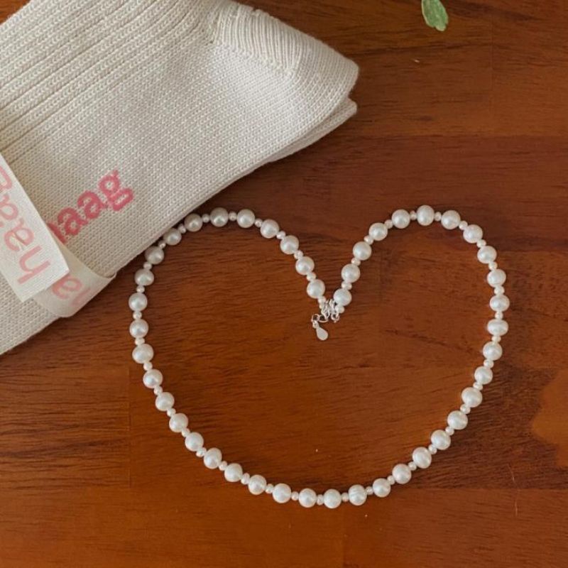 PROMO 6.6 Kalung Manik Wanita Mutiara Simple Gaya Elegant Korean Style