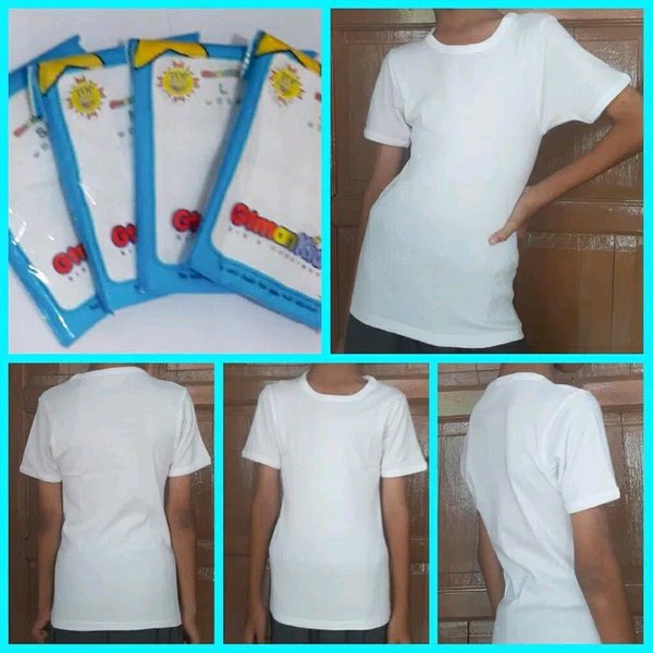 Oblong GT Man Kids Polos | Kaos Dalam Putih GTman GTMK 03 Anak Laki Laki | Open Sorx Ecer Satuan