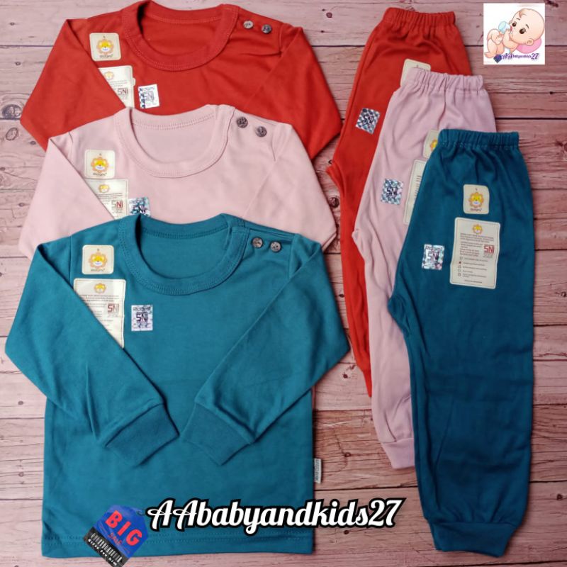 TERBARU DAN TERLARIS!!!RIDGES SETELAN BAYI KANCING BAHU LENGAN PANJANG WORLD COLOUR SERIES UKURAN S M L XL SNI