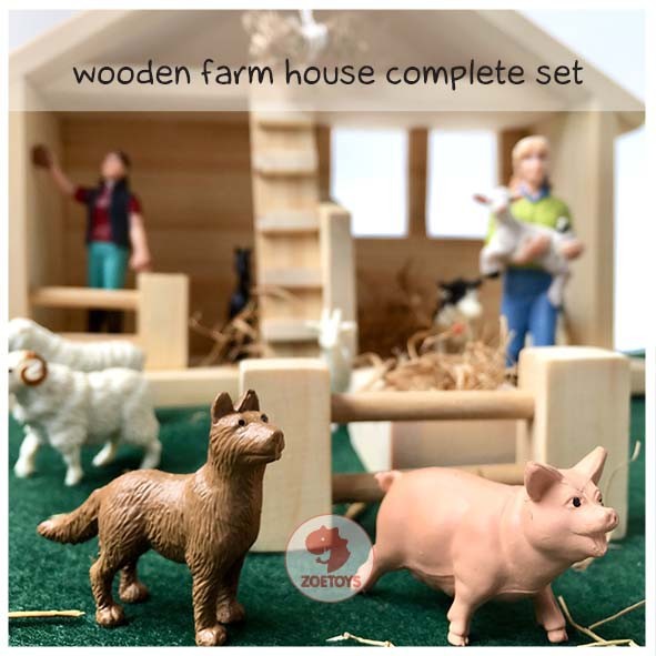 Zoetoys Wooden Farm House Complete Set | Mainan Edukasi Anak