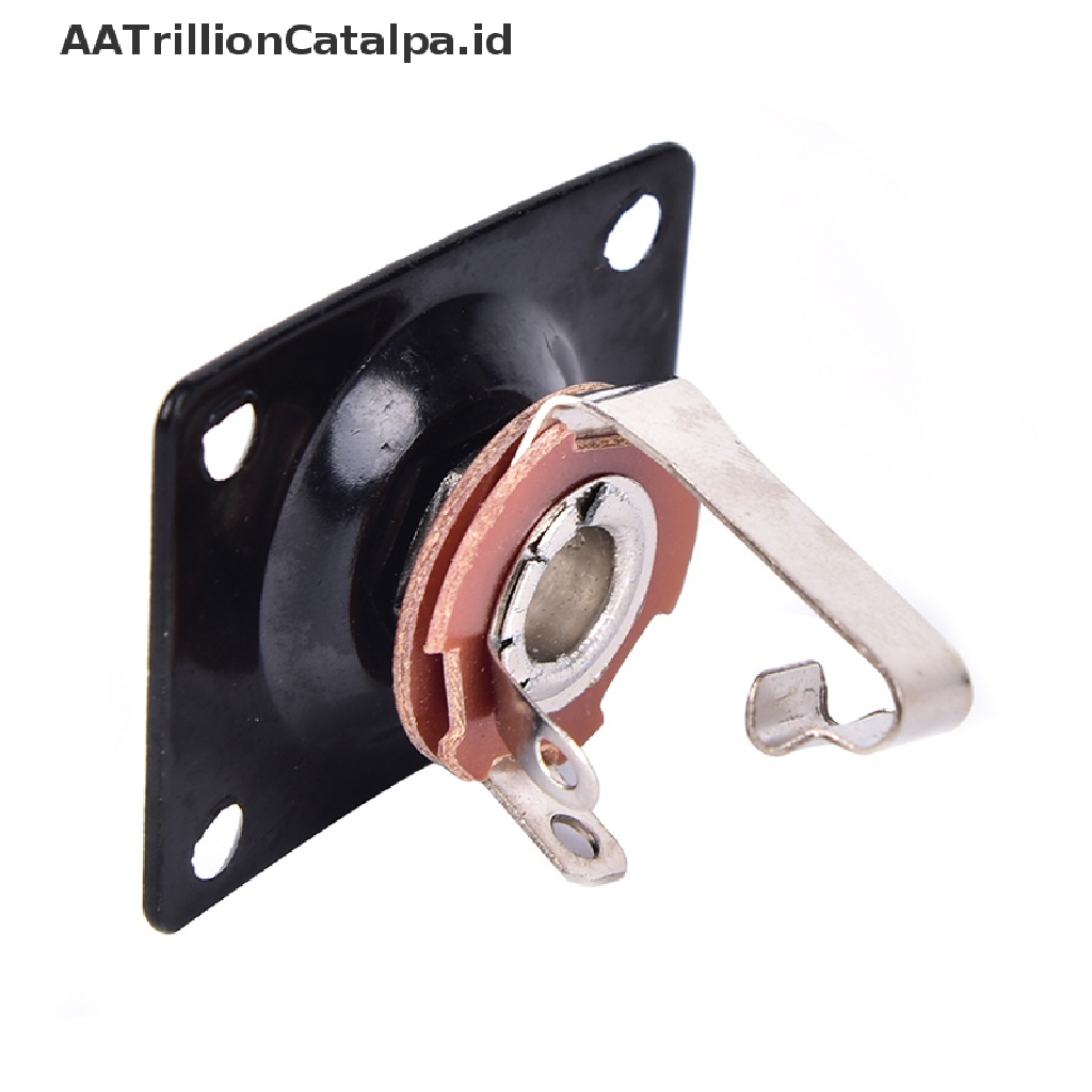 Pelat Soket Output Jack Gitar Bentuk Persegi Panjang Warna Silver