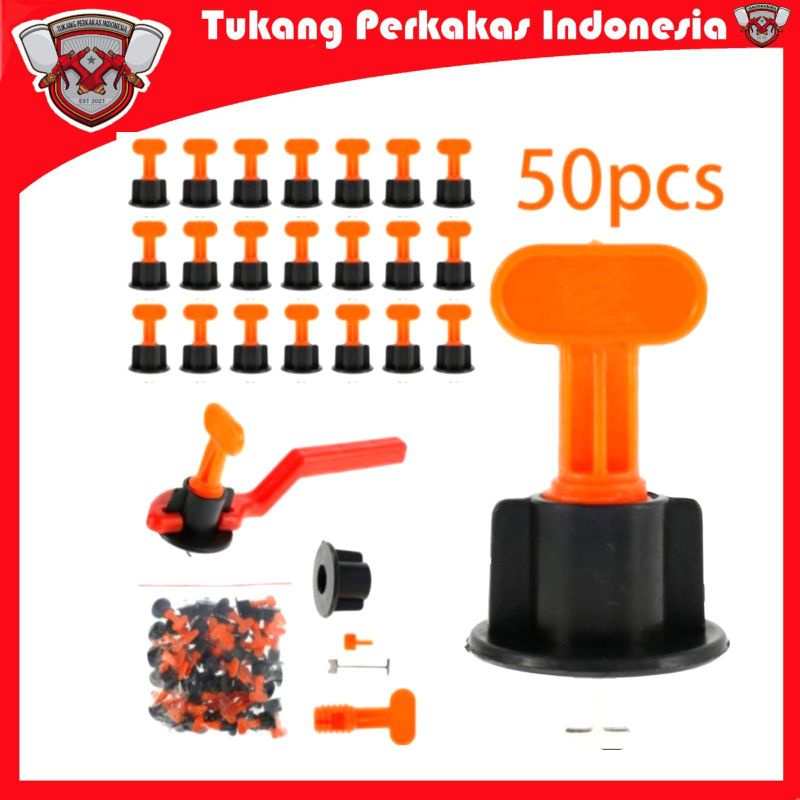 ALAT PERATA KERAMIK LANTAI 50PCS - REUSABLE TILE LEVELING SET 50PCS