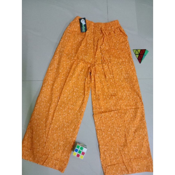 KULOT PANJANG KATUN STRETCH-Kuning 1