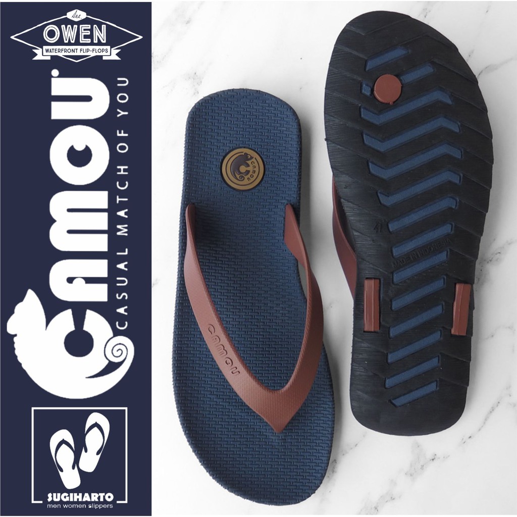 Sandal Jepit Pria Karet CAMOU OWEN OXFORD