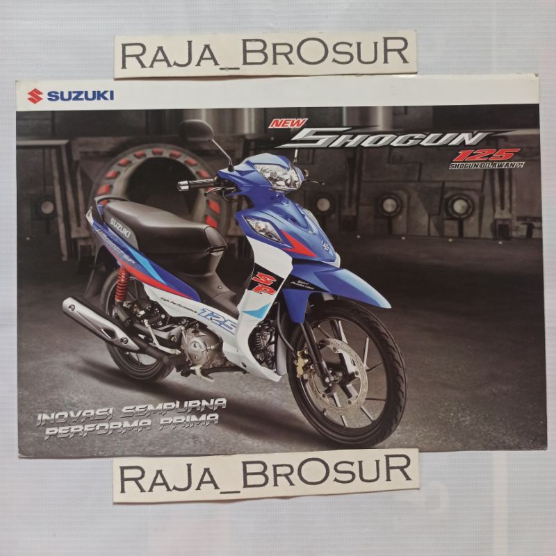 Poster brosur katalog leaflet Suzuki Shogun 125 R/Shogun 125 RR/Shogun 125 SP 2007,leaflet 4 halaman